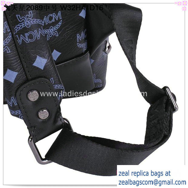 High Quality Replica MCM Stark Studded Medium Backpack MC2089 Black - Click Image to Close